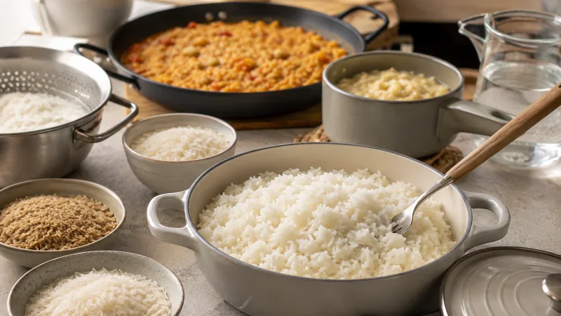 Guía completa para cocer arroz blanco, integral, basmati y más